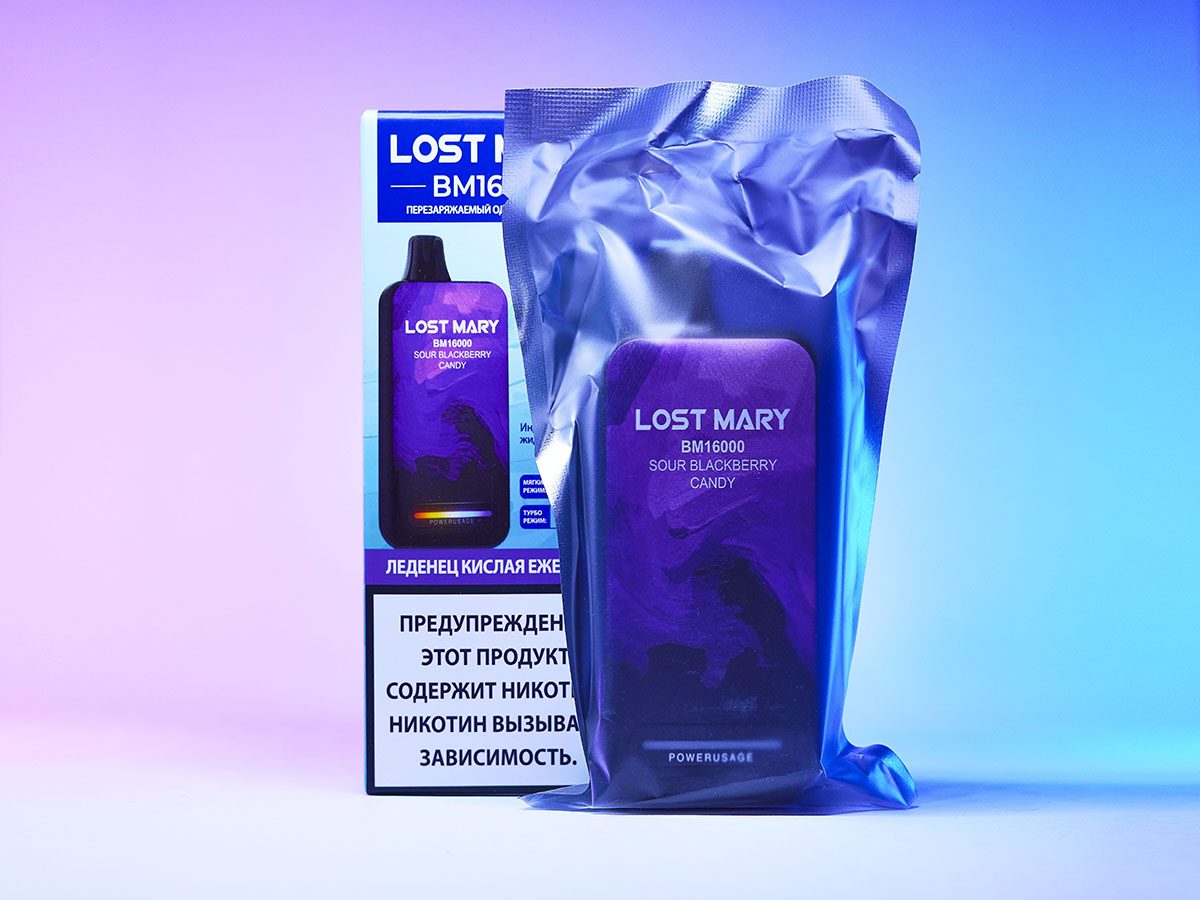 LOST MARY BM 16000 Sour Blackberry Candy (Кислые ежевичные конфеты)