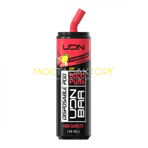 Электронные сигареты UDN BAR Strawberry Lemonade 6000 затяжек (УДН Бар Клубничный Лимонад)