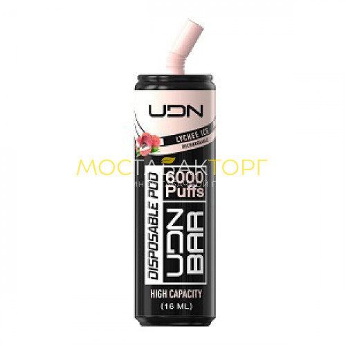 Электронные сигареты UDN BAR Lychee Ice 6000 затяжек (УДН Бар Личи лёд)