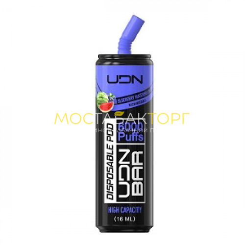 Электронные сигареты UDN BAR Blueberry Watermelon 6000 затяжек (УДН Бар Черника Арбуз)