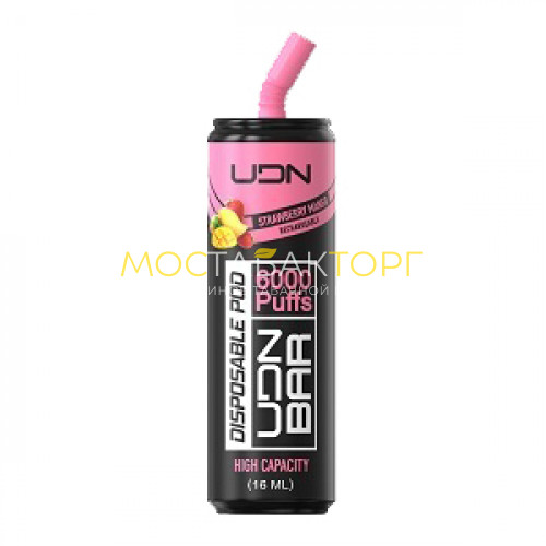 Электронные сигареты UDN BAR Strawberry Mango 6000 затяжек (УДН Бар Клубника Манго)