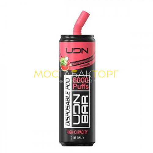 Электронные сигареты UDN BAR Coconut Watermelon Strawberry 6000 затяжек (УДН Бар Кокос Арбуз Клубника)