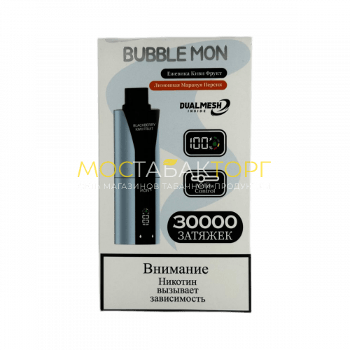Электронные сигареты BUBBLE MON BOOSTER DUBLE 30000 Ежевика киви фрукт / лимонная маракуйя персик 2%