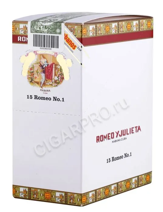 Сигары Romeo y Julieta №1 Tubos 3 шт. в картонной пачке