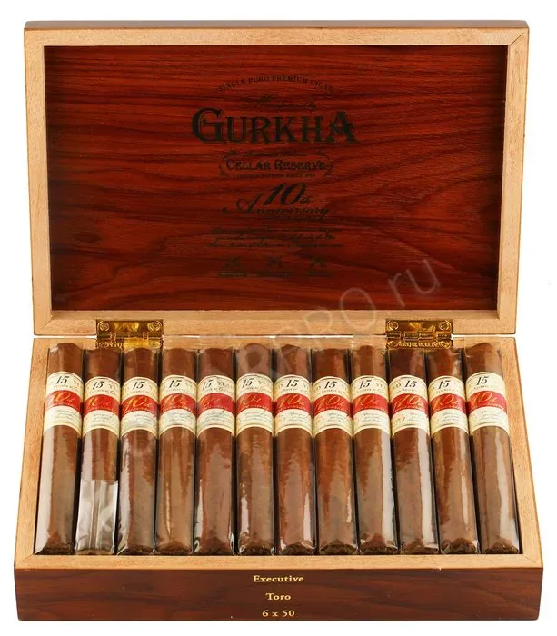 Сигары Gurkha Cellar Reserve 10-th Anniversary Aged 15 Executive Toro