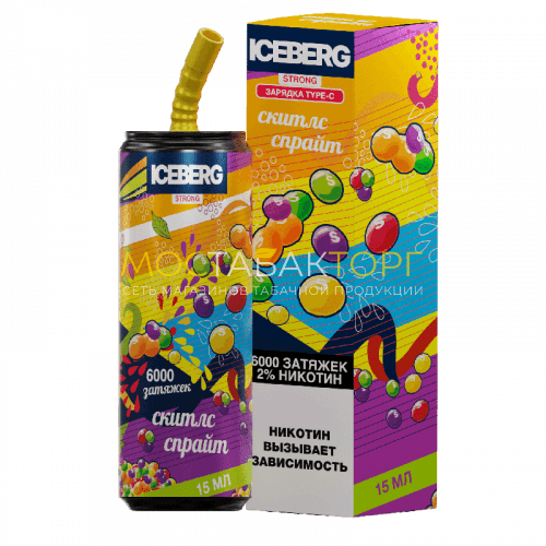 Электронные сигареты ICEBERG XXL 6000 Персик вишня лимон чай
