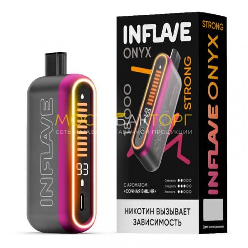 Электронные сигареты Inflave Onyx Strong 18000 затяжек - Сочная вишня