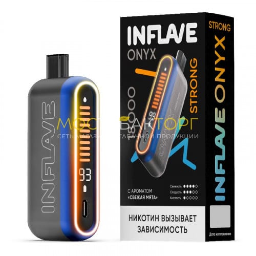 Электронные сигареты Inflave Onyx Strong 18000 затяжек - Свежая мята
