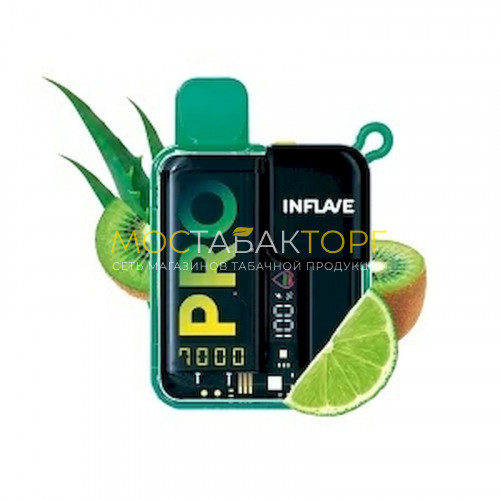 Электронные сигареты Inflave Pro 7000 затяжек - Киви лайм алоэ