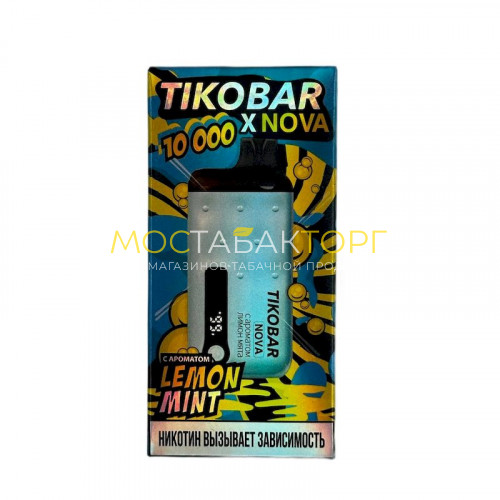 Электронные сигареты TIKOBAR NOVA 10000 затяжек Лимон мята (Lemon Mint)
